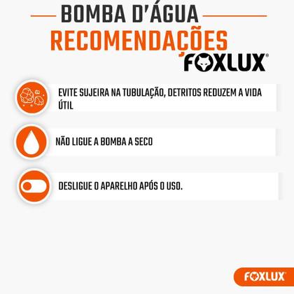 Imagem de Bomba Periférica Autoaspirante Foxlux 1Cv Bivolt