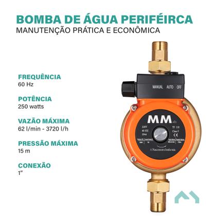 Imagem de Bomba Pressurizadora Agua Limpa Poço Caixa Cisterna 250w