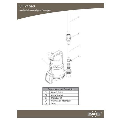 Imagem de Bomba Submersa 400W para Água Limpa ULTRA DS-5 DANCOR