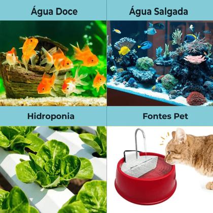 Imagem de Bomba Submersa com LED Colorido 4W para Fonte Aquário Chafariz Bivolt BOM8702