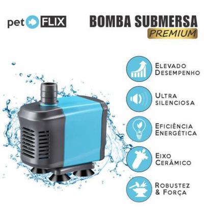 Imagem de Bomba Submersa Pet Flix Premium Bp-65 6500l/h Para Aquários