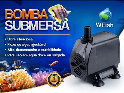 Imagem de Bomba Submersa WF-2000 Wfish 2000L/h P/ Aquários Fontes 110v