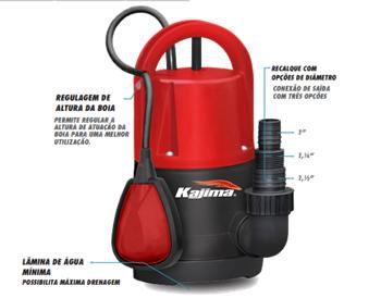 Imagem de Bomba submersível  KAJIMA QW-S110 1 HP, agua suja e limpa