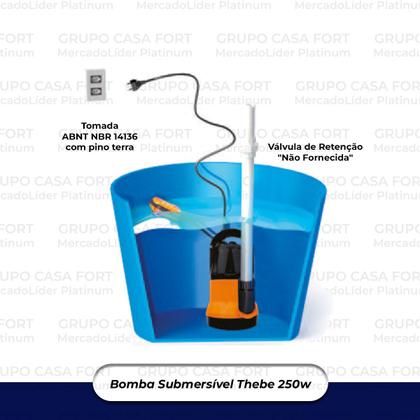 Imagem de Bomba Submersivel Thebe 250w para Esgoto com Boia Tsp-250n