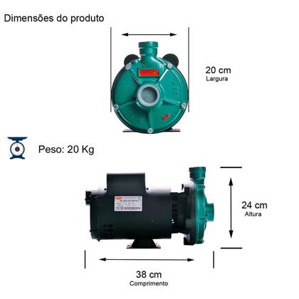 Imagem de Bomba Th-16 3,0 Cv Rotor 159mm Monofásico Motor Thebe Ip23 127/220-254