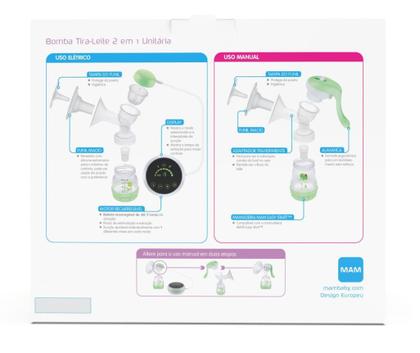 Imagem de Bomba Tira-leite 2 Em 1 Extração Unitária Mam  Recarregável