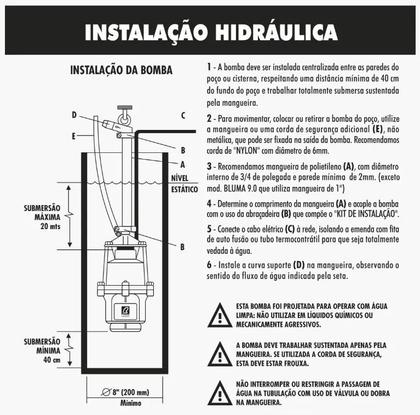 Imagem de Bomba vibratória submersa bluma 8.0 220v