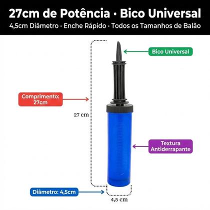 Imagem de Bombas Para Encher Bexigas Balões Para Aniversários Sortidas Com 6 Unidades