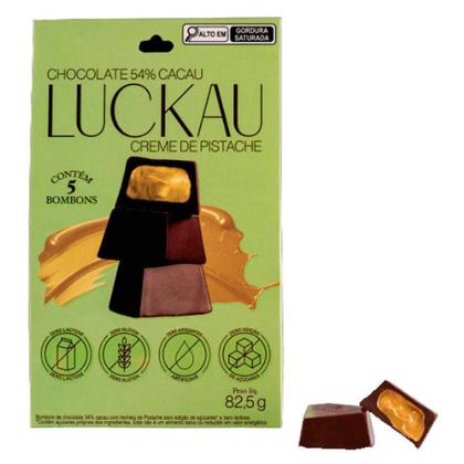 Imagem de Bombom 54% Cacau Creme De Pistache Luckau Pouch 82,5G