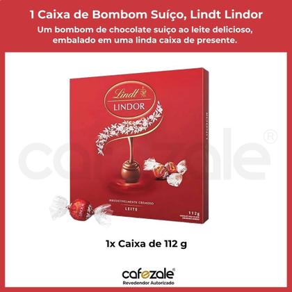 Imagem de Bombom de Chocolate Suiço Lindt Lindor, 1 Caixa de 112g