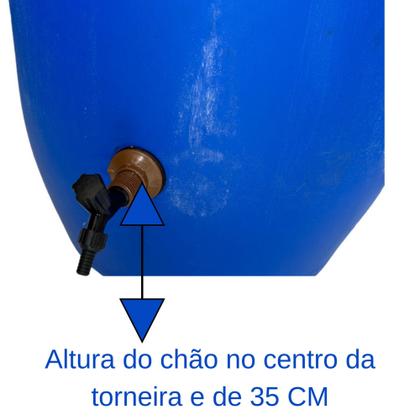 Imagem de Bombona 240 Litros Galão Barril Tambor Com Torneira Excelente Para Por Agua