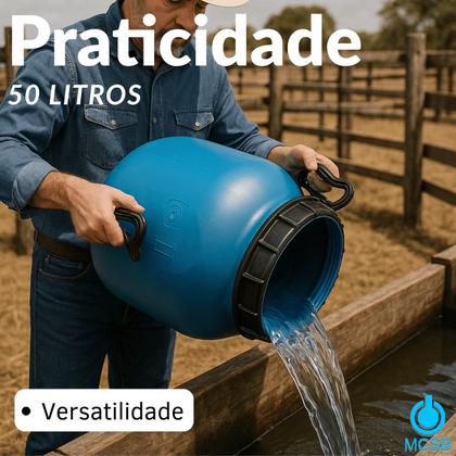 Imagem de Bombona 50l Guarda Racao Equinos Bovinos Caprinos Aves Nova