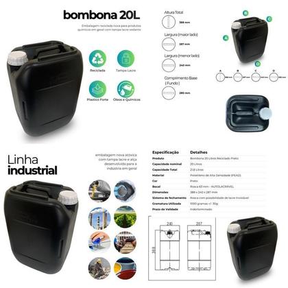 Imagem de Bombona Reciclada Empilhável - 4 Pçs