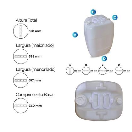 Imagem de Bombona Transparente 50L Para Pintura - 2 Pçs