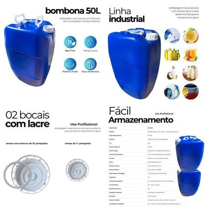 Imagem de Bombonas Atóxicas Para Armazenamento De Alimentos - 3 Pçs