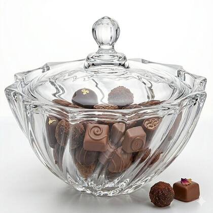 Imagem de Bomboniere 1,17 L Vidro Transparente Paris Silver Em Casa Tem
