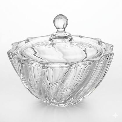 Imagem de Bomboniere 1,17 L Vidro Transparente Paris Silver Em Casa Tem