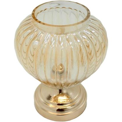 Imagem de Bomboniere Pote Decorativo Em Bronze Vidro Biscoitos E Doces