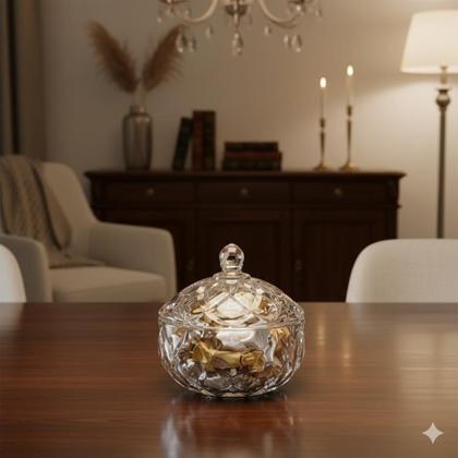 Imagem de Bomboniere Potiche Cristal Diamond Lyor Original Decorativa