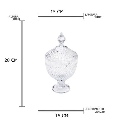 Imagem de Bomboniere / Potiche de Cristal Bico de Jaca Perseu - Lyor