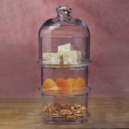 Imagem de Bomboniere Vidro 26Cm C/3 Divisorias