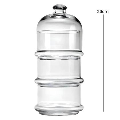 Imagem de Bomboniere Vidro 26Cm C/3 Divisorias