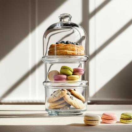 Imagem de Bomboniere Vidro 26Cm C/3 Divisorias