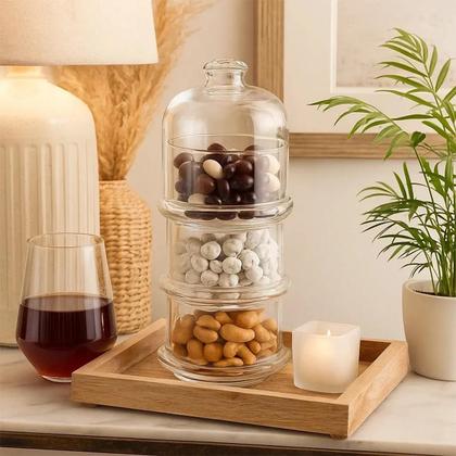 Imagem de Bomboniere Vidro 26Cm C/3 Divisorias