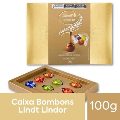 Imagem de Bombons Chocolate Lindt Lindor Caixa Presente Sortidos 100g