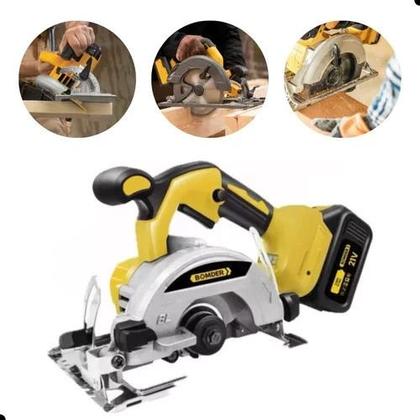 Imagem de BOMDER Professional BOM9706 serra circular kit 3 laminas 4 angulos ajustaveis bateria 21v