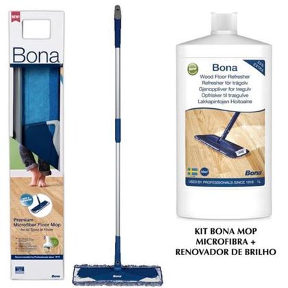Imagem de Bona - mop com refil de microfibra + renovador de brilho 1lt