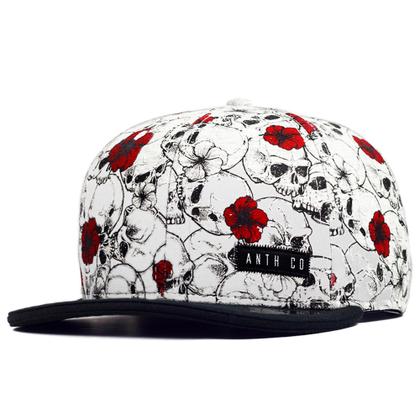 Imagem de Boné Anth co Toten Preto Rosa Aba Reta Aberto Com Ajuste Snapback