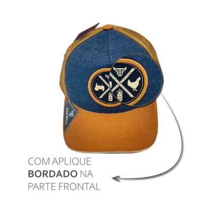 Imagem de Boné Country Masc. Cowboy Trucker Aba Curva Telinha Kit C/ 4