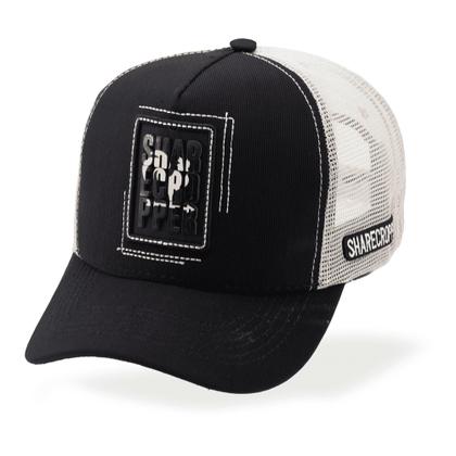 Imagem de Boné Country Masculino Feminino Básico Preto Sharecropper Galo Modelo Telinha Trucker