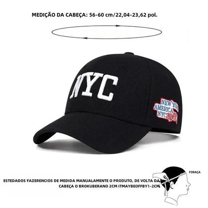 Imagem de Boné de Beisebol Bordado NYC - Ajustável, Unissex, para Primavera/Outono
