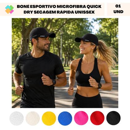 Imagem de Boné Esportivo Microfibra Quick Dry Secagem Rápida e Tecido Respirável (1 Und)