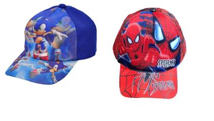 Imagem de Boné infantil Personagens Homem Aranha-barbie-sonic