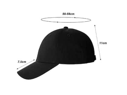 Imagem de Boné Liso Preto Básico Fitão Unissex Aba Curva Ajuste Metal - Scott & Co