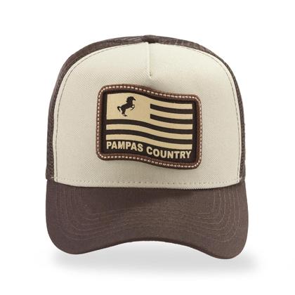 Imagem de Boné Peão Rodeio Bandeira Exclusiva Pampas Country Estilo Sertanejo