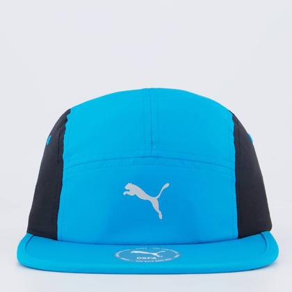 Imagem de Boné Puma Running 5 Panel Azul e Preto