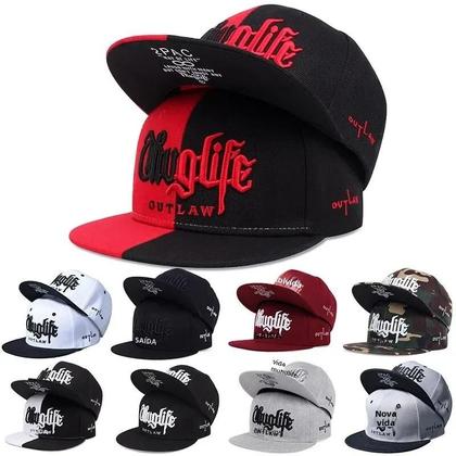 Imagem de Boné Snapback Ajustável Thug Life - Bordado Hip Hop - Moda Casual para Adultos