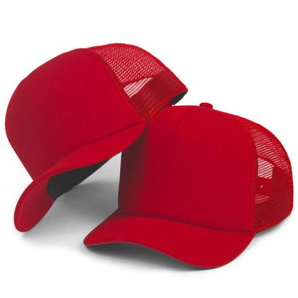 Imagem de Boné Trucker Liso Aba Curvada Com Ajustador