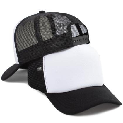 Imagem de Boné Trucker Liso Telinha Com Aba Curvada Masculino Feminino Com Ajustador