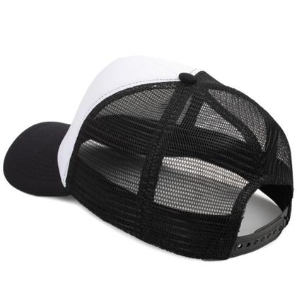 Imagem de Boné Trucker Liso Telinha Com Aba Curvada Masculino Feminino Com Ajustador