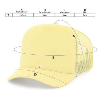 Imagem de Boné Trucker Liso Telinha Com Aba Curvada Masculino Feminino Com Ajustador