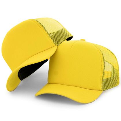 Imagem de Boné Trucker Liso Telinha Com Aba Curvada Masculino Feminino Com Ajustador