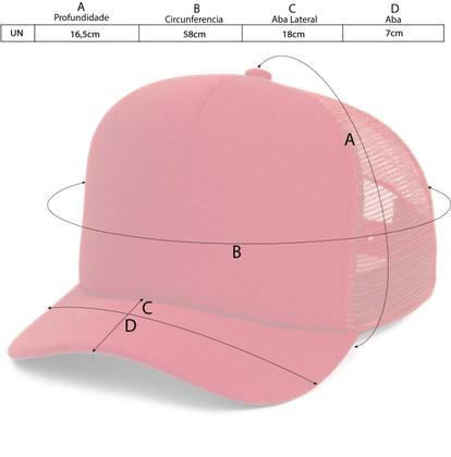 Imagem de Boné Trucker Liso Telinha Com Aba Curvada Masculino Feminino Com Ajustador