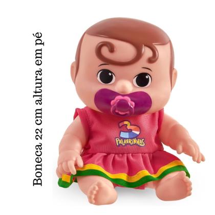 Boneca 3 palavrinhas sarah bebe 26 cm vinil deus é amor - Adijomar