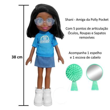 Imagem de Boneca Amiga da Polly Pocket Shani Morena Original Mattel - Pupee