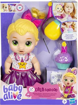 Imagem de Boneca Articulada Baby Alive Festa de Aniversário Lala Goo Goo Loira Com Velinha Mágica - Hasbro - G0343